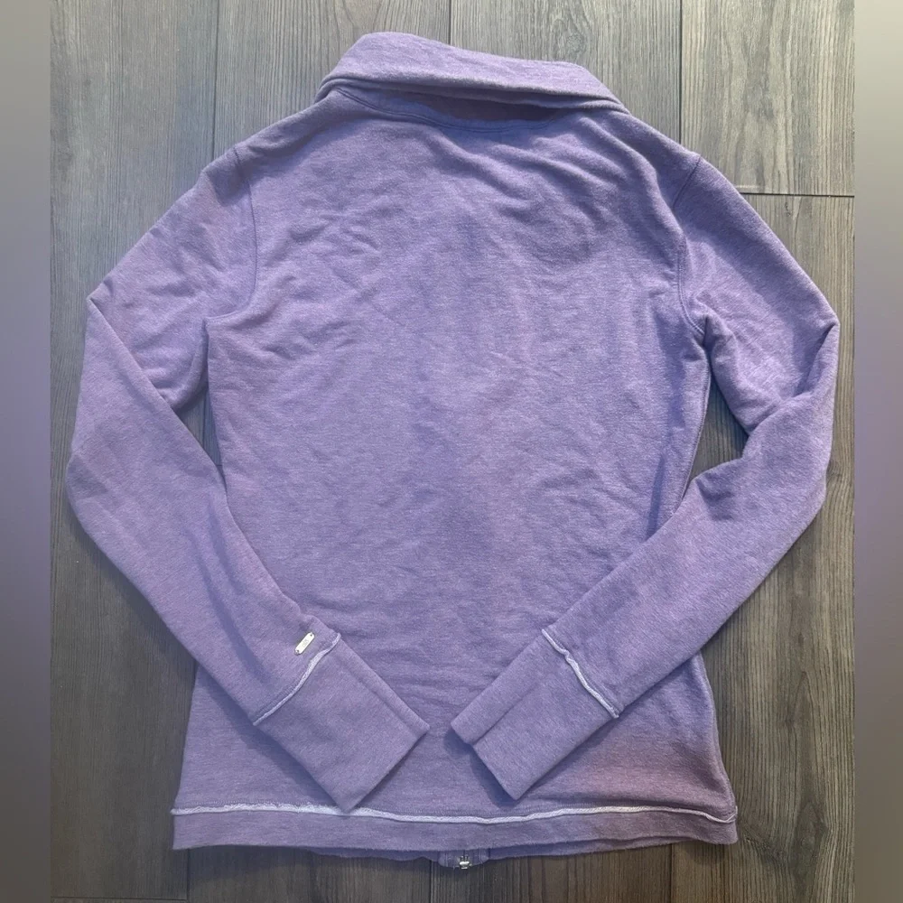 Alo Yoga Jacket Womens XS Small Purple Zip Up Athleisure Lightweight Bamboo Rare